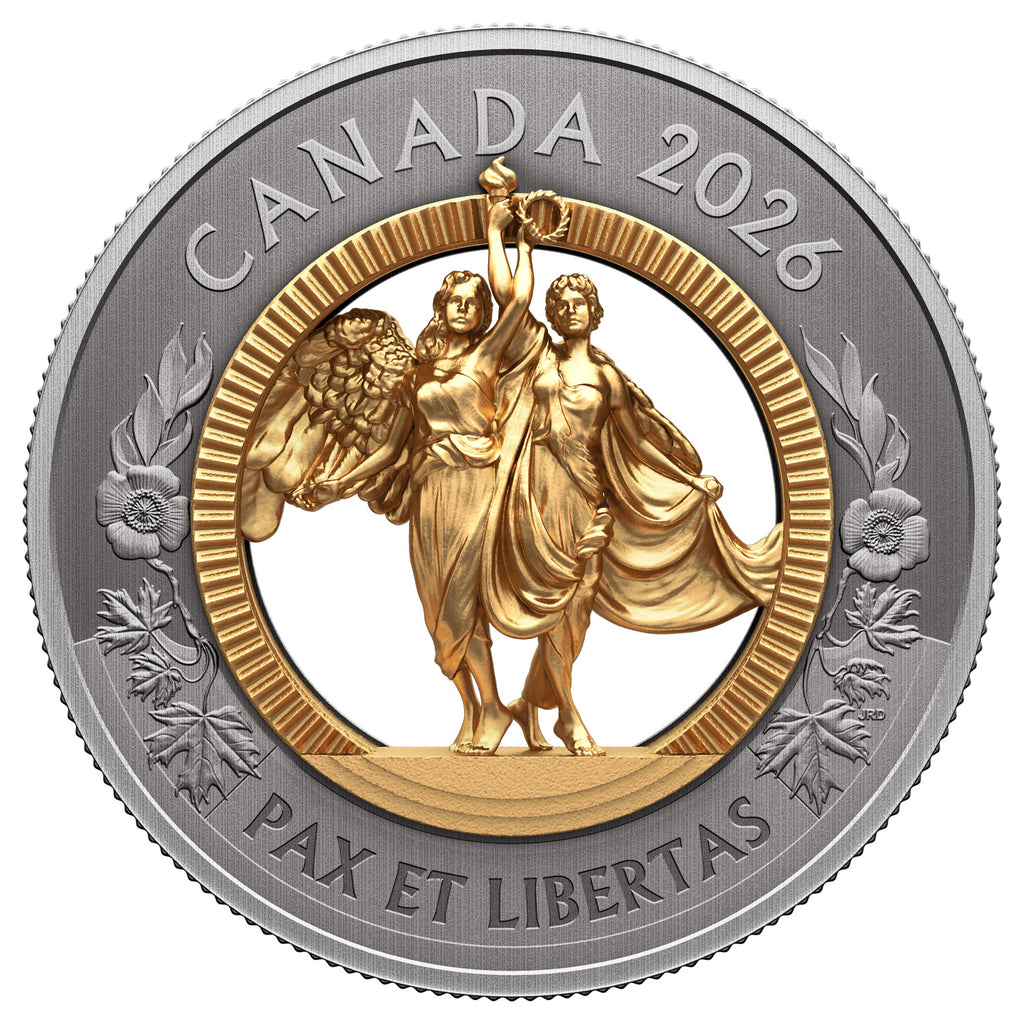 2026 Canada $50 Allegories of Peace and Freedom Fine Silver (No Tax)