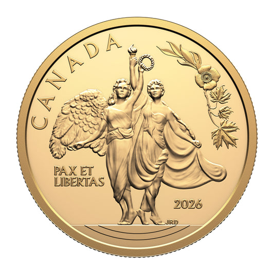 2026 Canada $200 Allegories of Peace and Freedom Pure Gold Coin (No Tax)