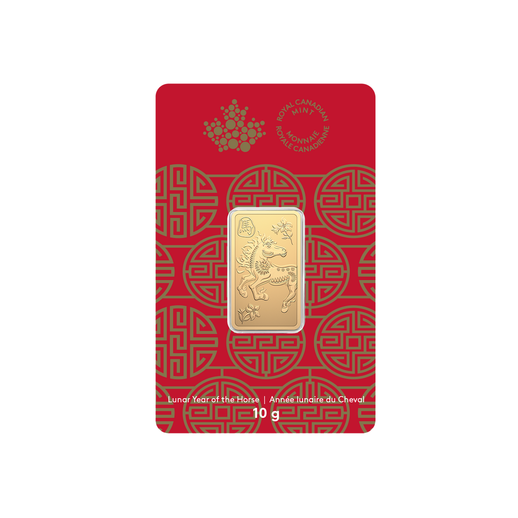 2026 Canada Lunar Year of the Horse 10g 99.99% Pure Gold Bar (No Tax)
