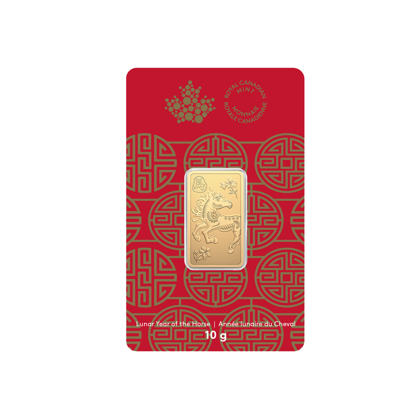 2026 Canada Lunar Year of the Horse 10g 99.99% Pure Gold Bar (No Tax)
