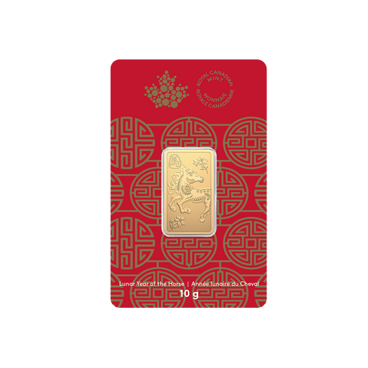2026 Canada Lunar Year of the Horse 10g 99.99% Pure Gold Bar (No Tax)