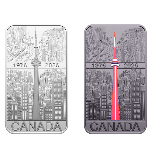 (Pre-Order) 2026 Canada $20 CN Tower 50th Anniversary Fine Silver (No Tax)
