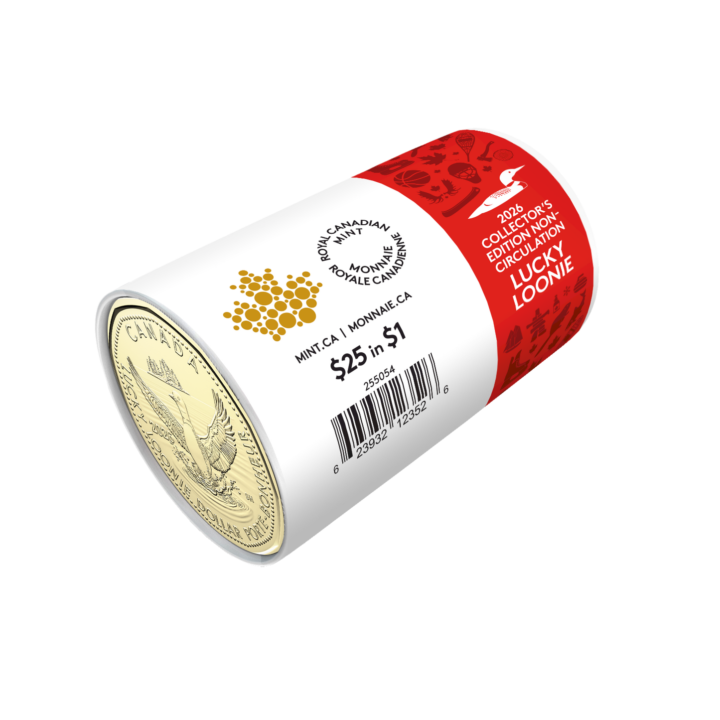 2026 Canada $1 Lucky Loon Collector's Edition Non-Circulation Special Wrap Roll of 25 pcs