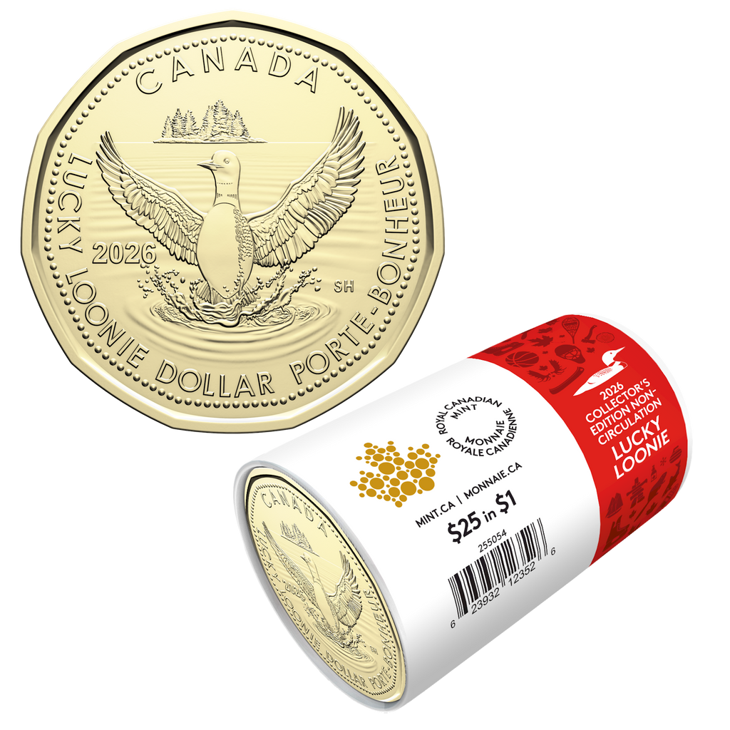 2026 Canada $1 Lucky Loon Collector's Edition Non-Circulation Special Wrap Roll of 25 pcs