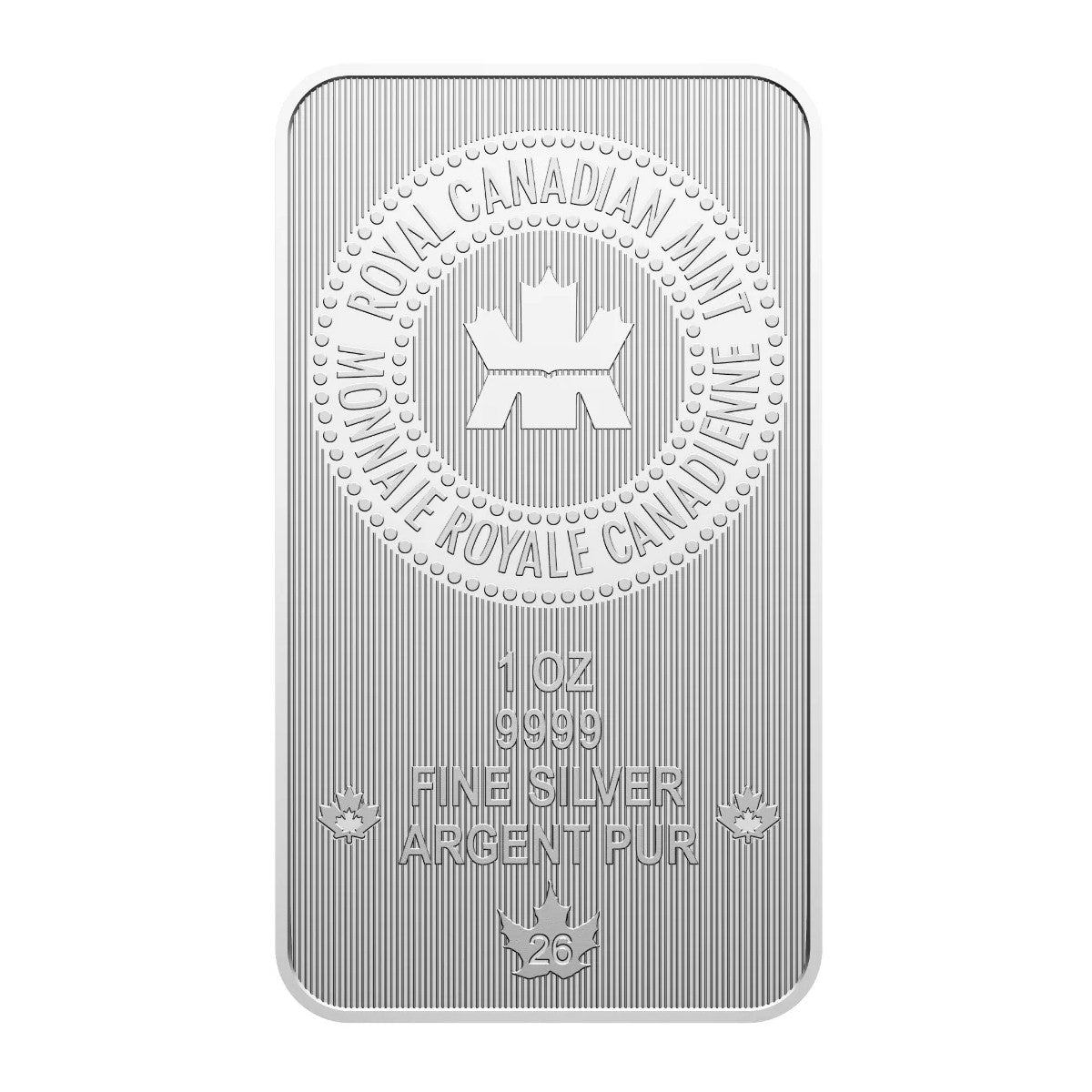 (Pre-Order) 2026 Premium Bullion: 1oz. 99.99% Pure Silver Bar in Proudly Canadian Packaging (No Tax)