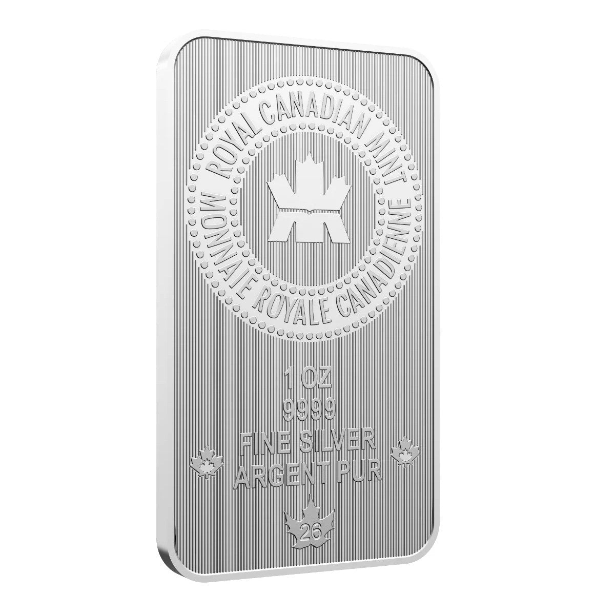 (Pre-Order) 2026 Premium Bullion: 1oz. 99.99% Pure Silver Bar in Proudly Canadian Packaging (No Tax)