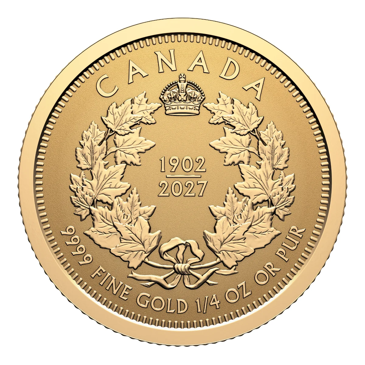 2027 Canada 125th Anniversary of the Coronation of King Edward VII Pure Gold Fractional Set (No Tax)