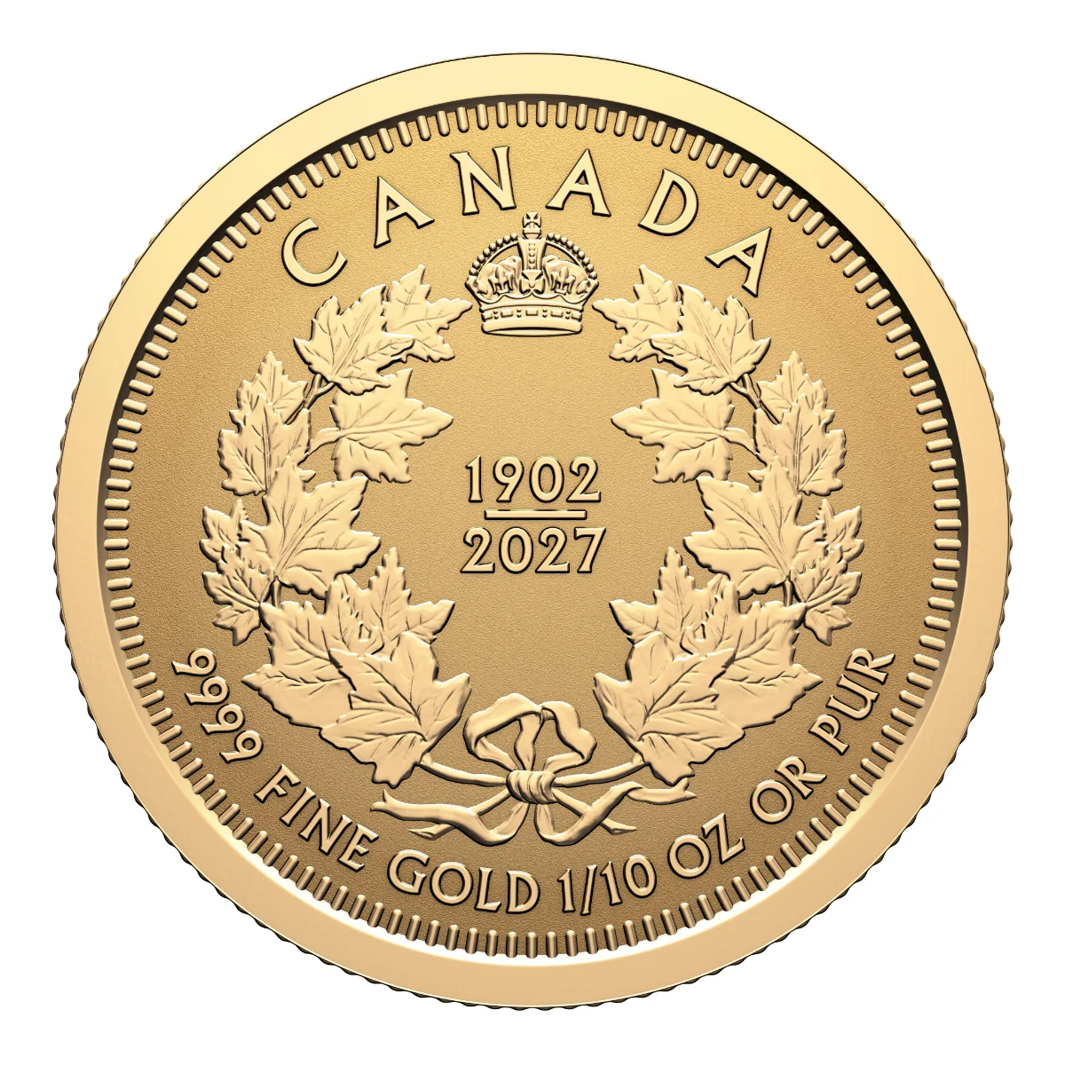 2027 Canada 125th Anniversary of the Coronation of King Edward VII Pure Gold Fractional Set (No Tax)