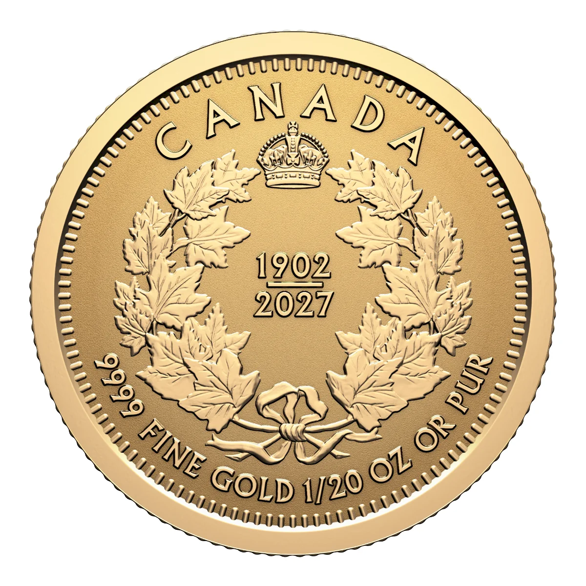 2027 Canada 125th Anniversary of the Coronation of King Edward VII Pure Gold Fractional Set (No Tax)