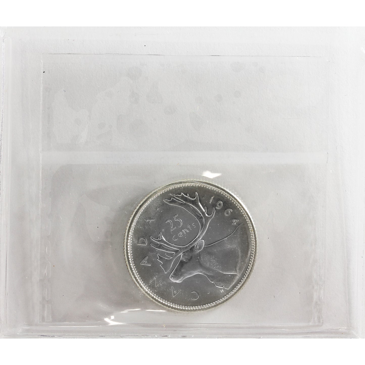 1964 Canada 25-cents ICCS Certified PL66 UHC