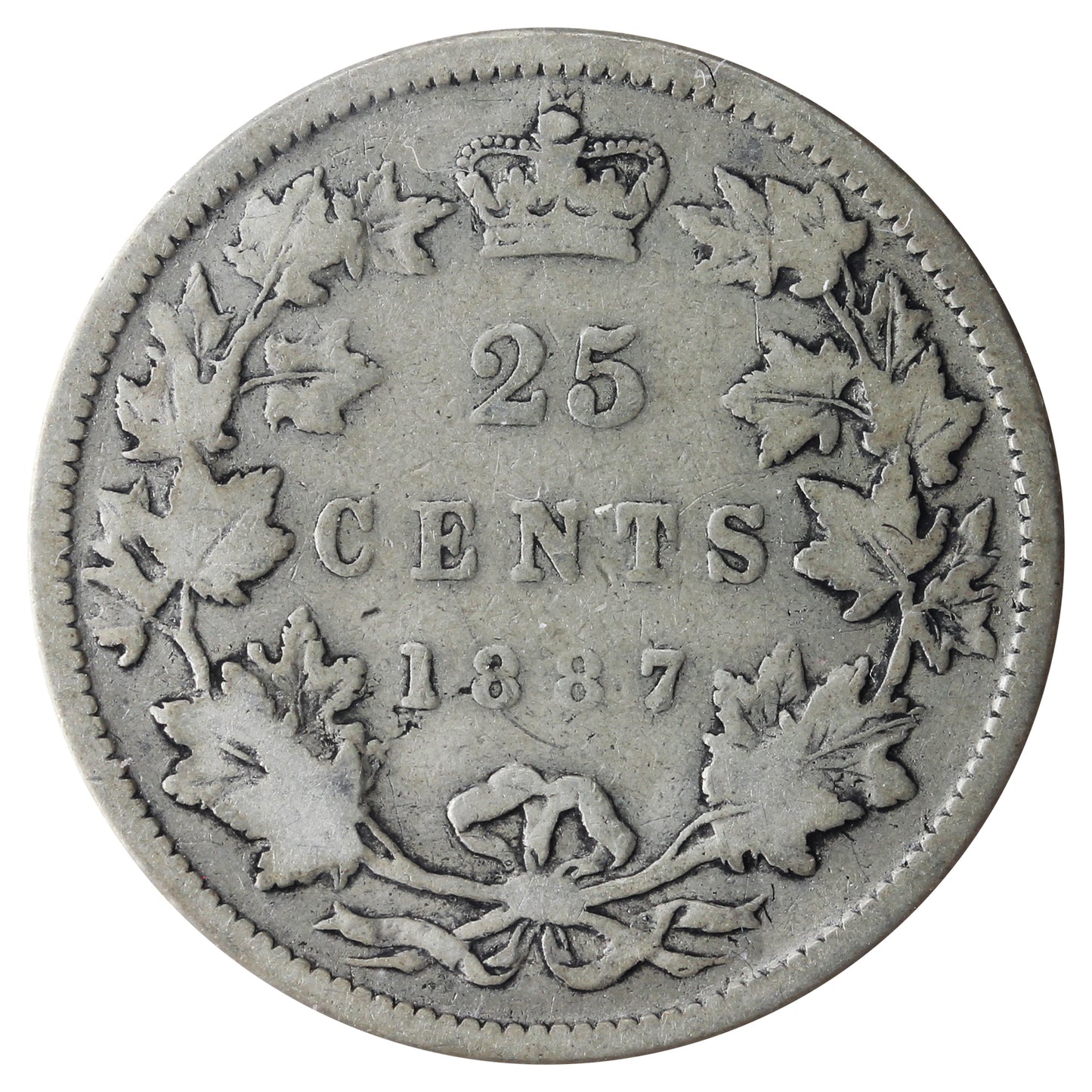 1887 Canada 25-cents ICCS Certified G6
