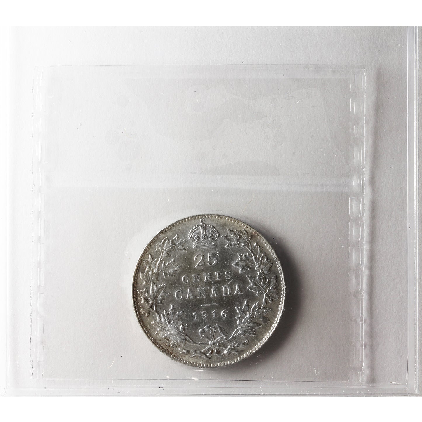 1916 Canada 25-cents ICCS Certified AU55