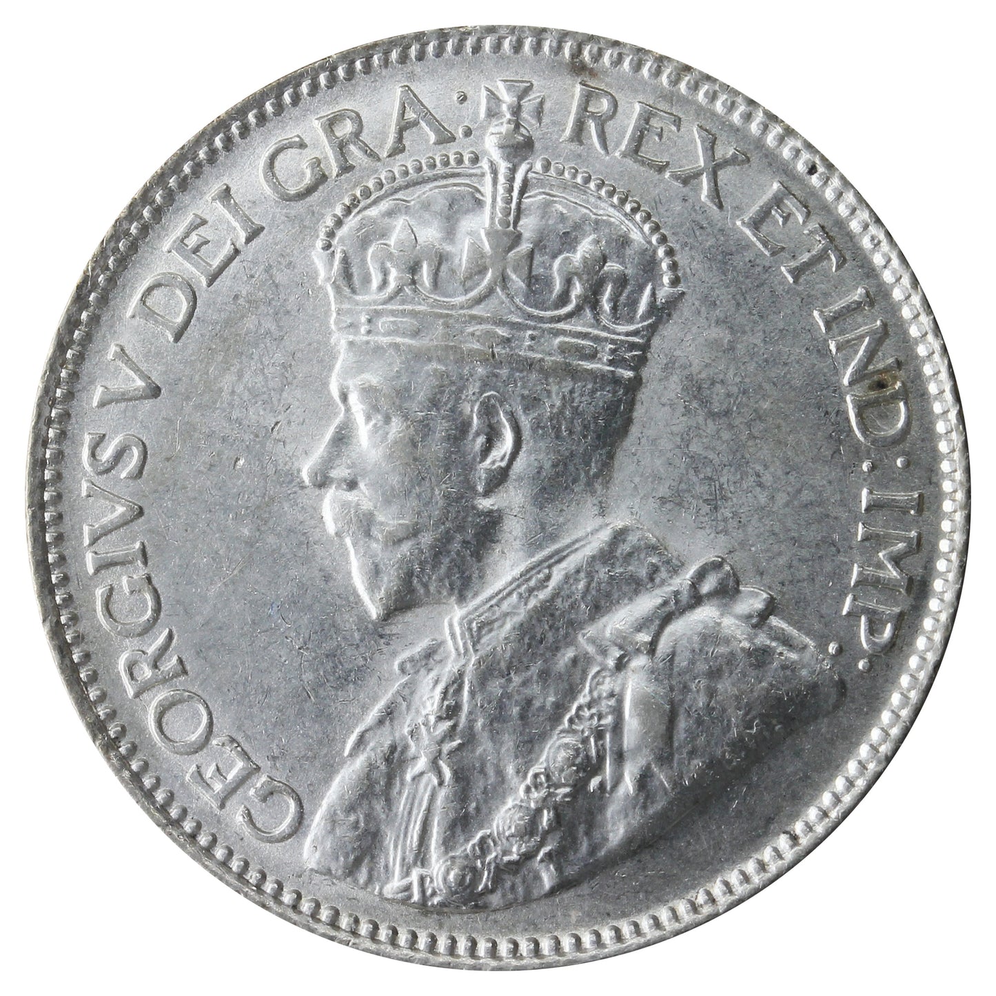 1920 Canada 25-cents ICCS Certified AU55