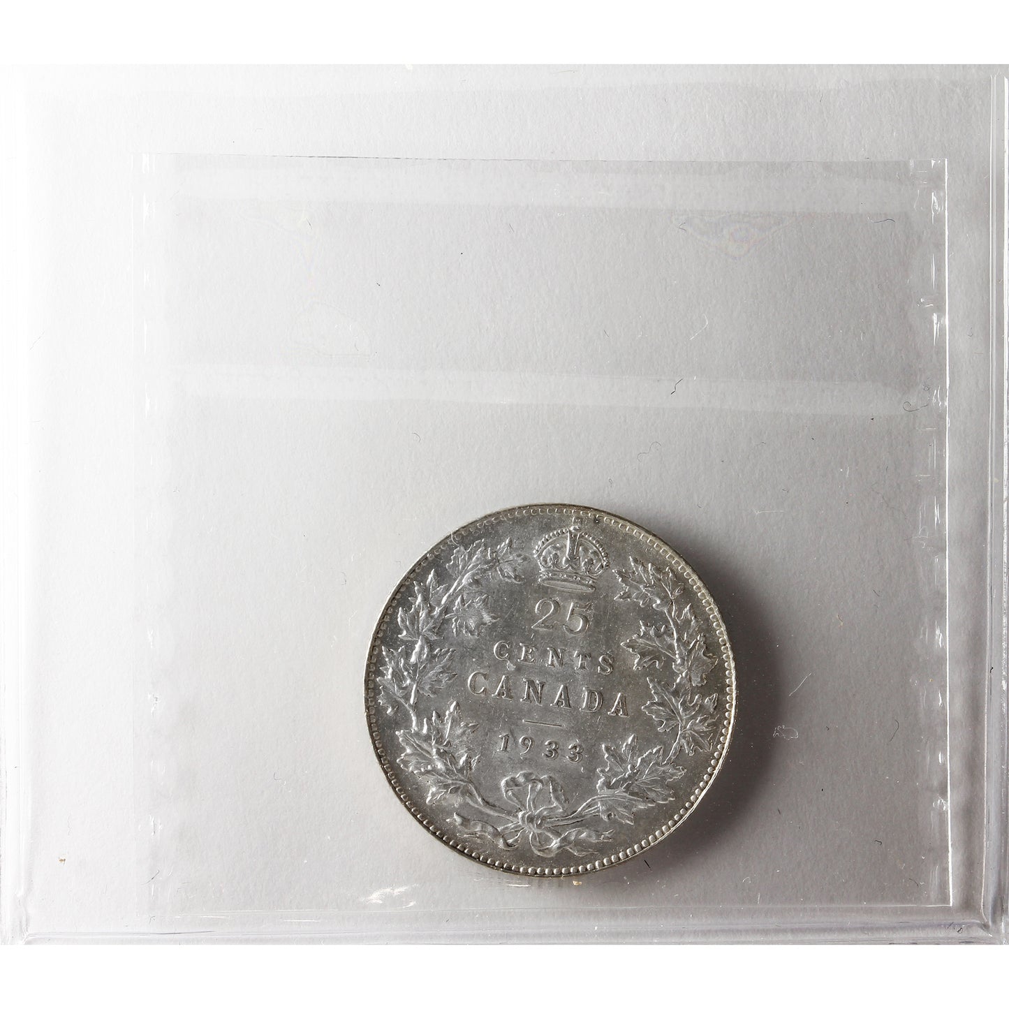 1933 Canada 25-cents ICCS Certified EF45