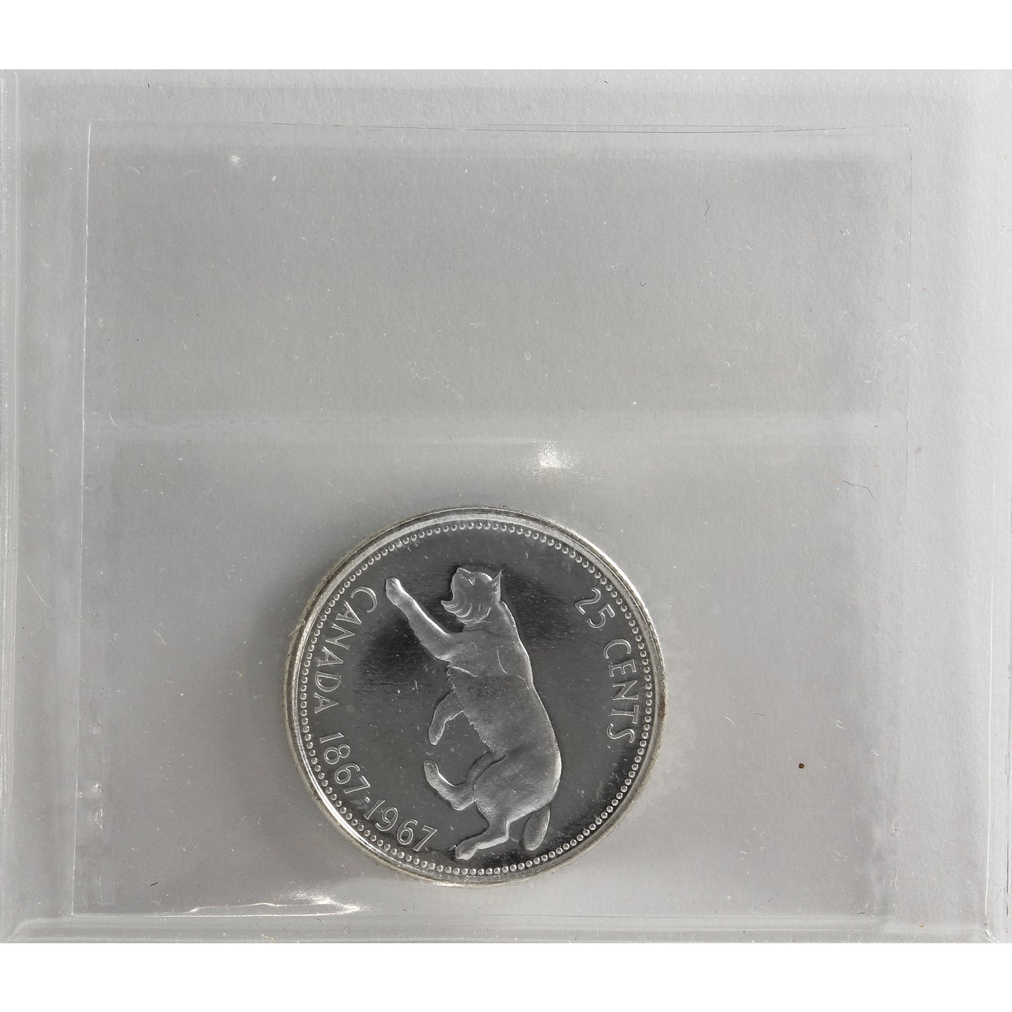 1967 Canada 25-cents ICCS Certified PL66 Heavy Cameo