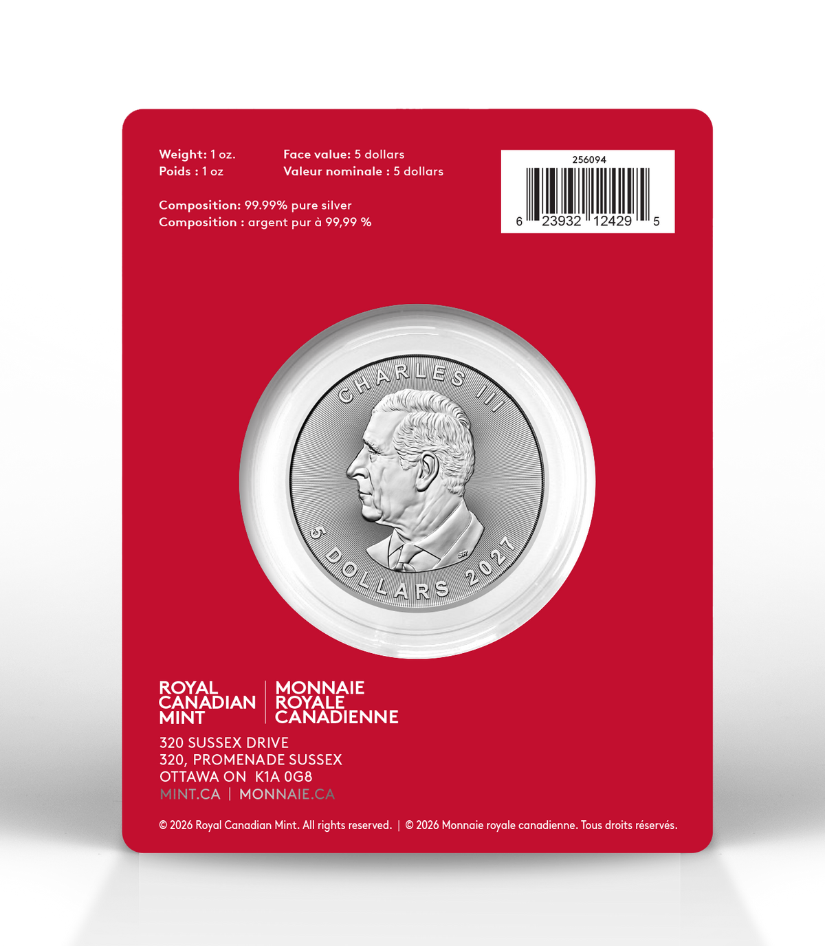 (Pre-Order) 2027 Canada $5 Treasured Silver Maple Leaf Year of the Goat Privy (Premium Bullion) Pure Silver (No Tax)