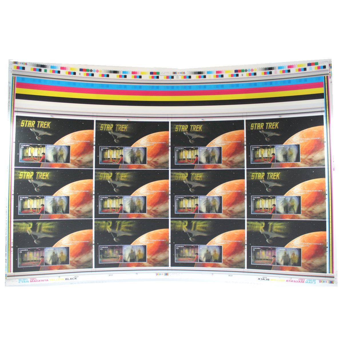 Star Trek Lenticular Canada Post Stamp Set. Only 2000 made!