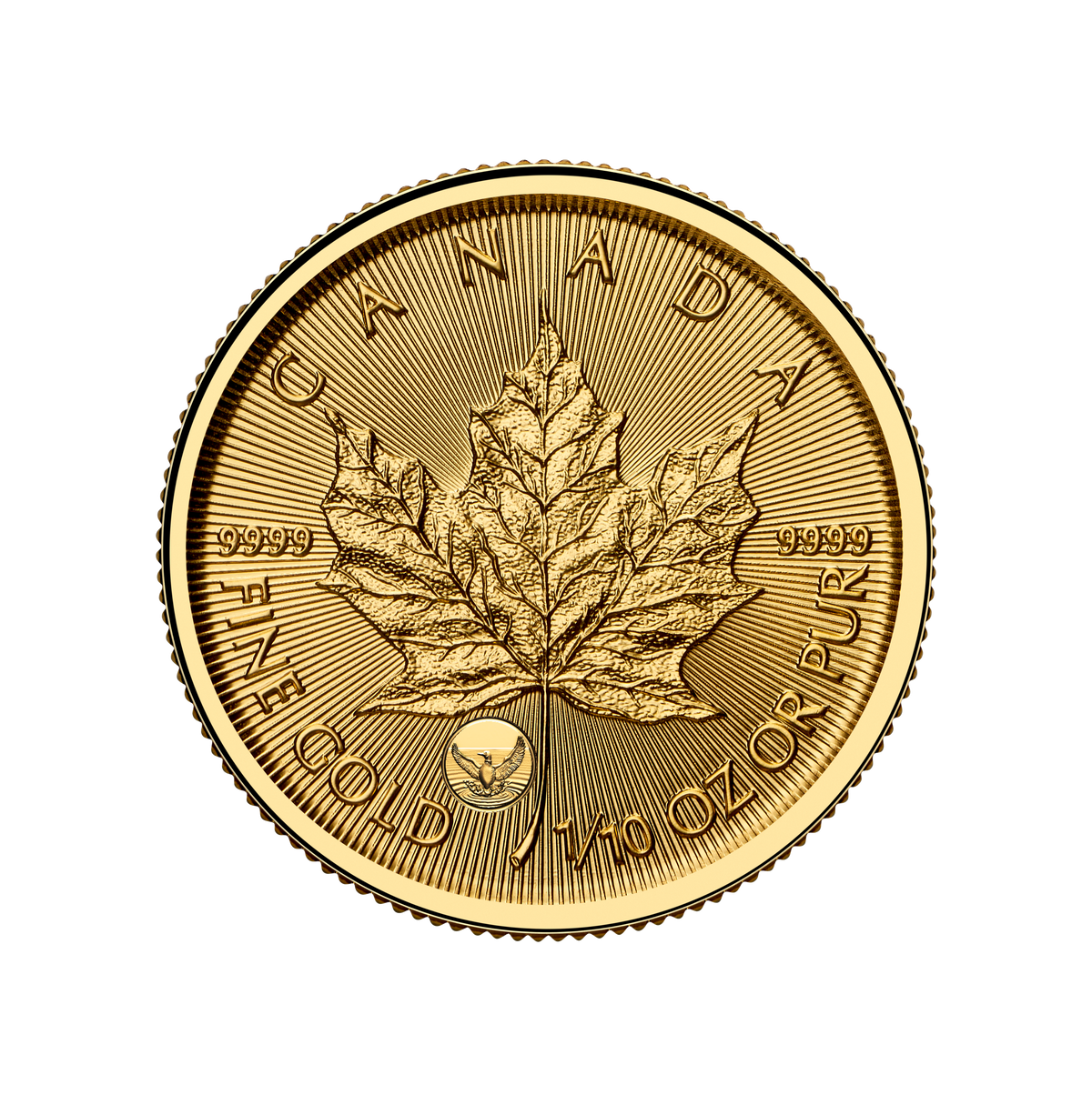 (Pre-Order) 2027 Canada $5 Treasured Gold Maple Leaf Loon Privy (Premium Bullion) 1/10oz. Pure Gold (No Tax)