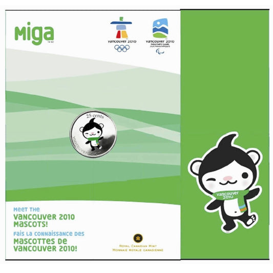 2008 Canada 25ct Olympic Mascot - Miga Coin & Folder