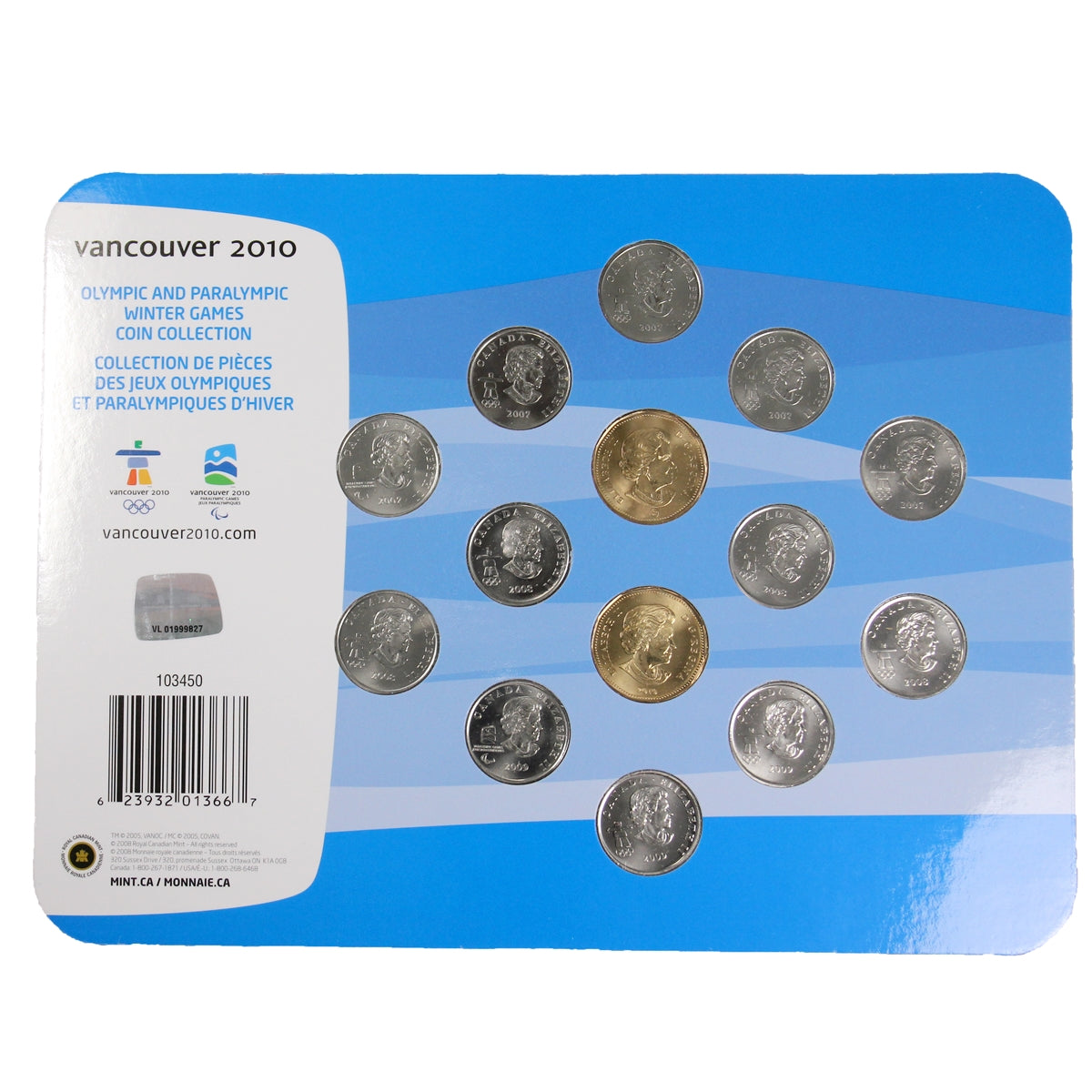 2010 Canada Vancouver City Collector Board with 14 Coins