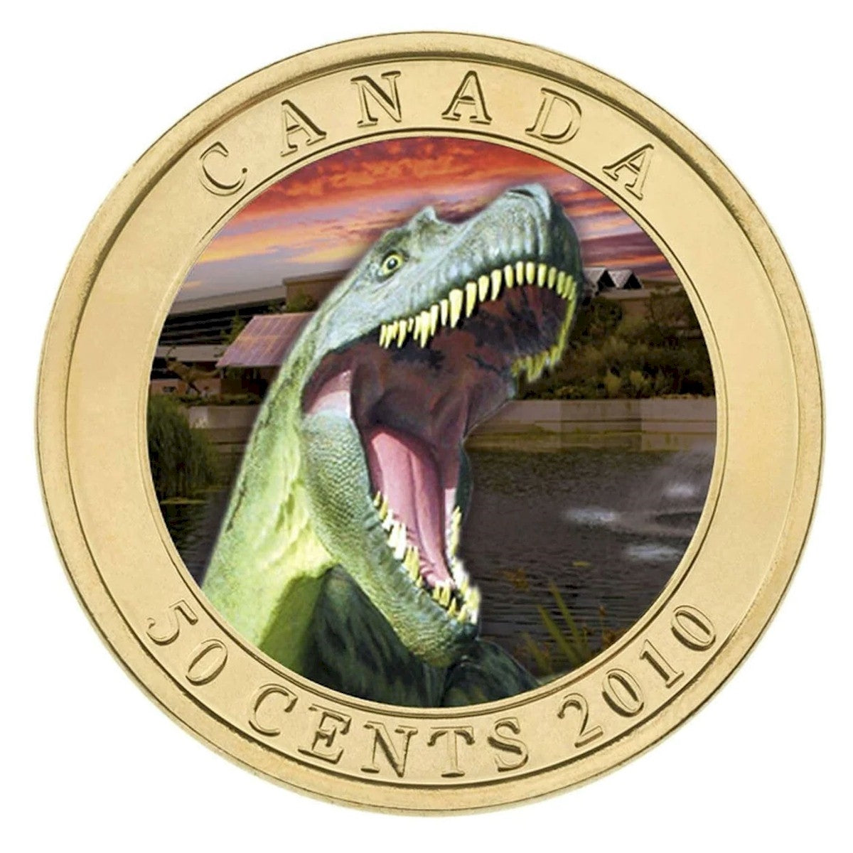 2010 Canada 50-cent Dinosaur Exhibit - Albertosaurus Lenticular Coin (#2)