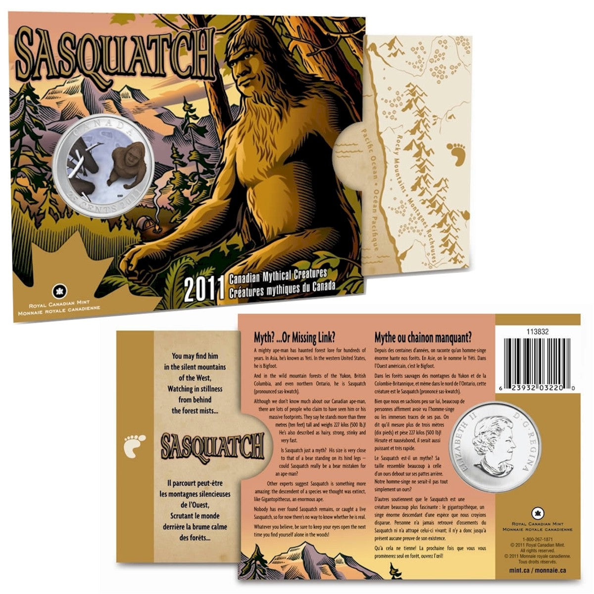 canadian mythical monsters 2011 25-cent Canadian Mythical Creatures
