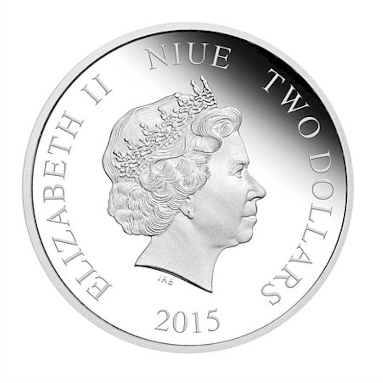 2015 Niue $2 Disney Princesses - Aurora $2 1oz. Proof Silver (No Tax)