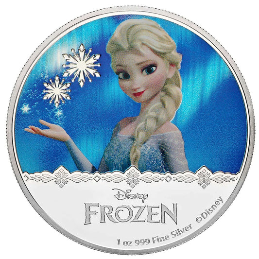 2016 Niue $2 Disney's Frozen - Elsa 1oz Silver (No Tax) lightly toned