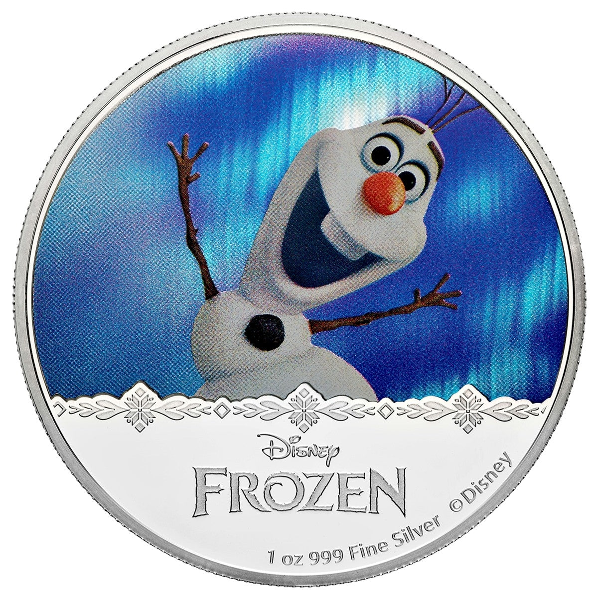2016 Niue $2 Disney's Frozen - Olaf 1oz Silver (No Tax) Lightly Toned