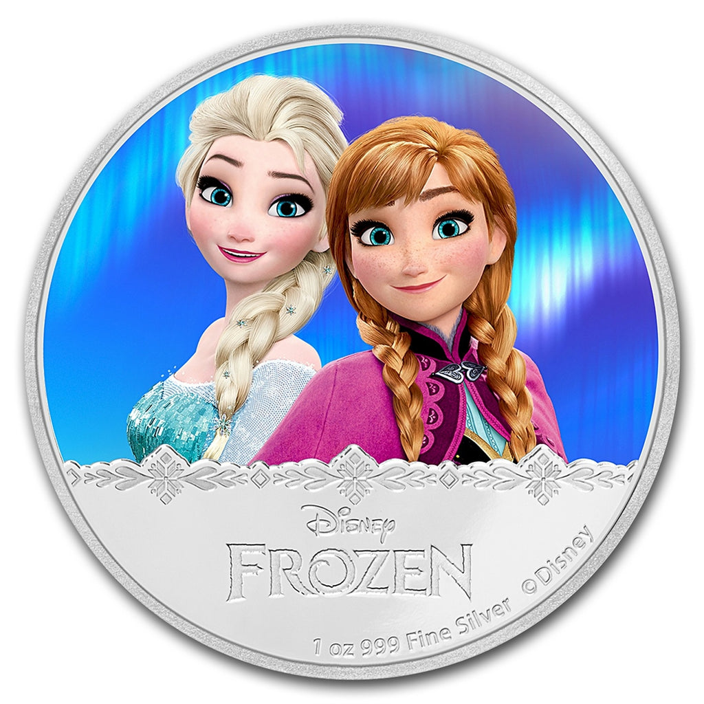 2016 Niue $2 Disney's Frozen - Elsa & Anna 1oz Silver (No Tax)