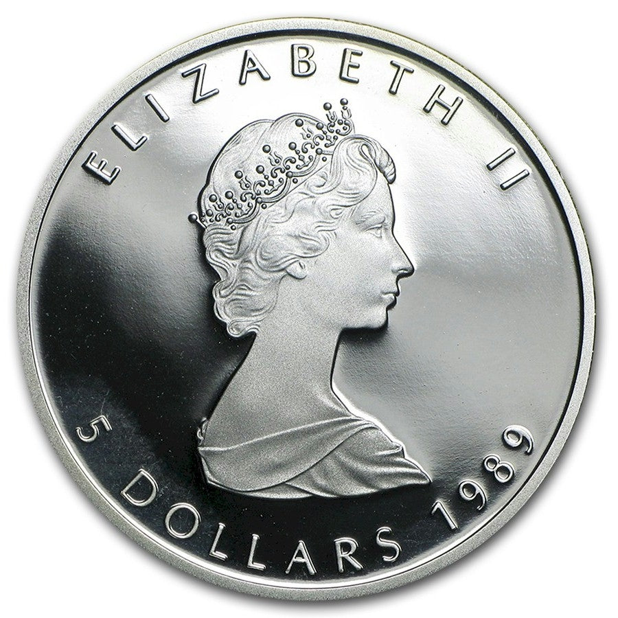 1989 Canada Proof 1oz. Silver Maple Leaf in Wooden Box (No Tax)