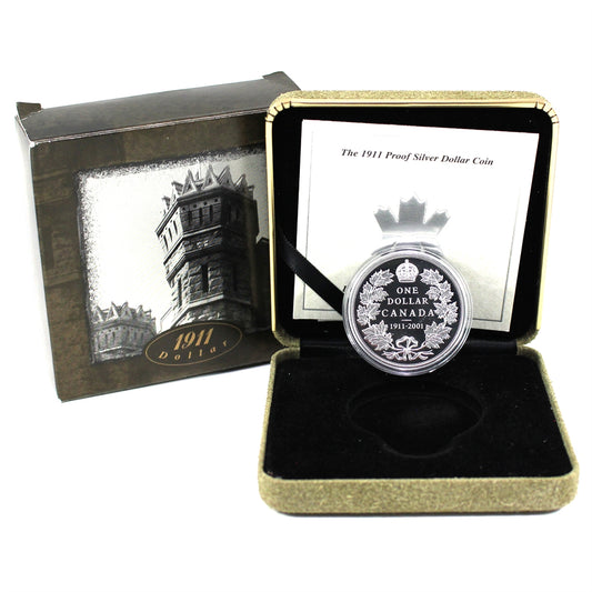 2001 Canada Anniversary of the 1911 Dollar Proof Commemorative Sterling Silver Dollar
