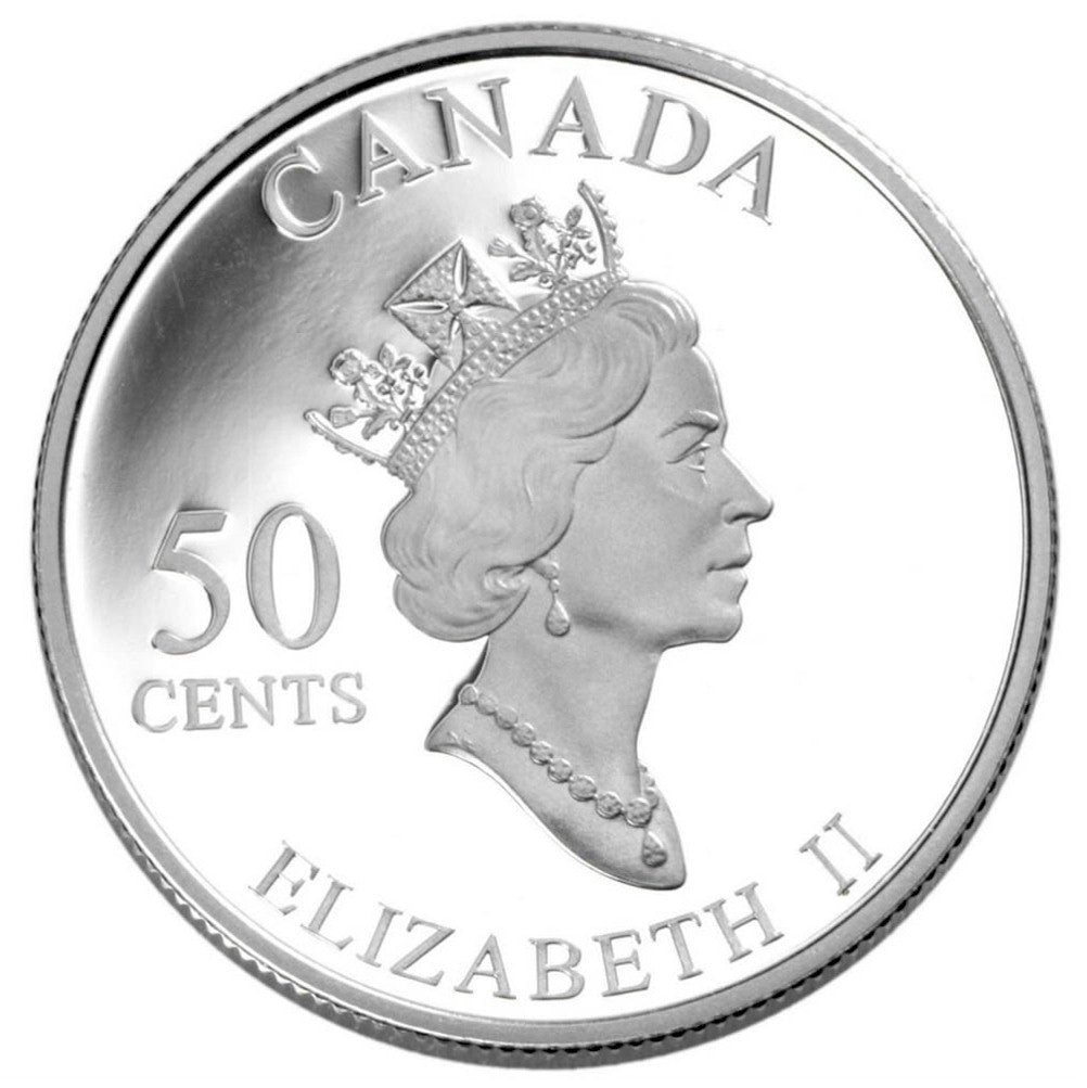 2002 50-cent Canadian Flora - Golden Tulip (#1) Sterling Silver