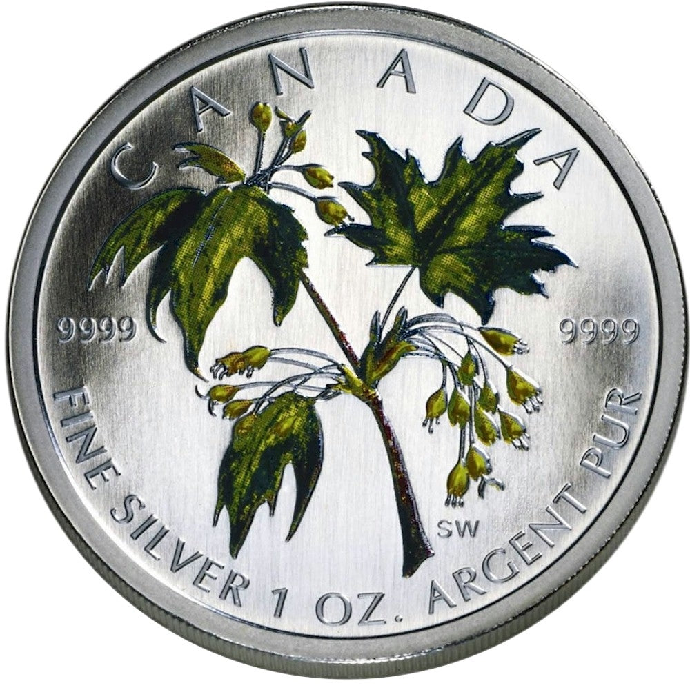 2003 Canada $5 1oz Coloured Silver Maple Leaf (No Tax)