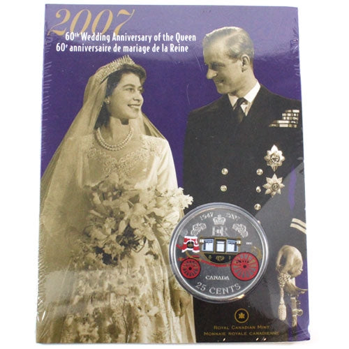 2007 Canada 25-Cents - The Queen's 60th Wedding Anniversary
