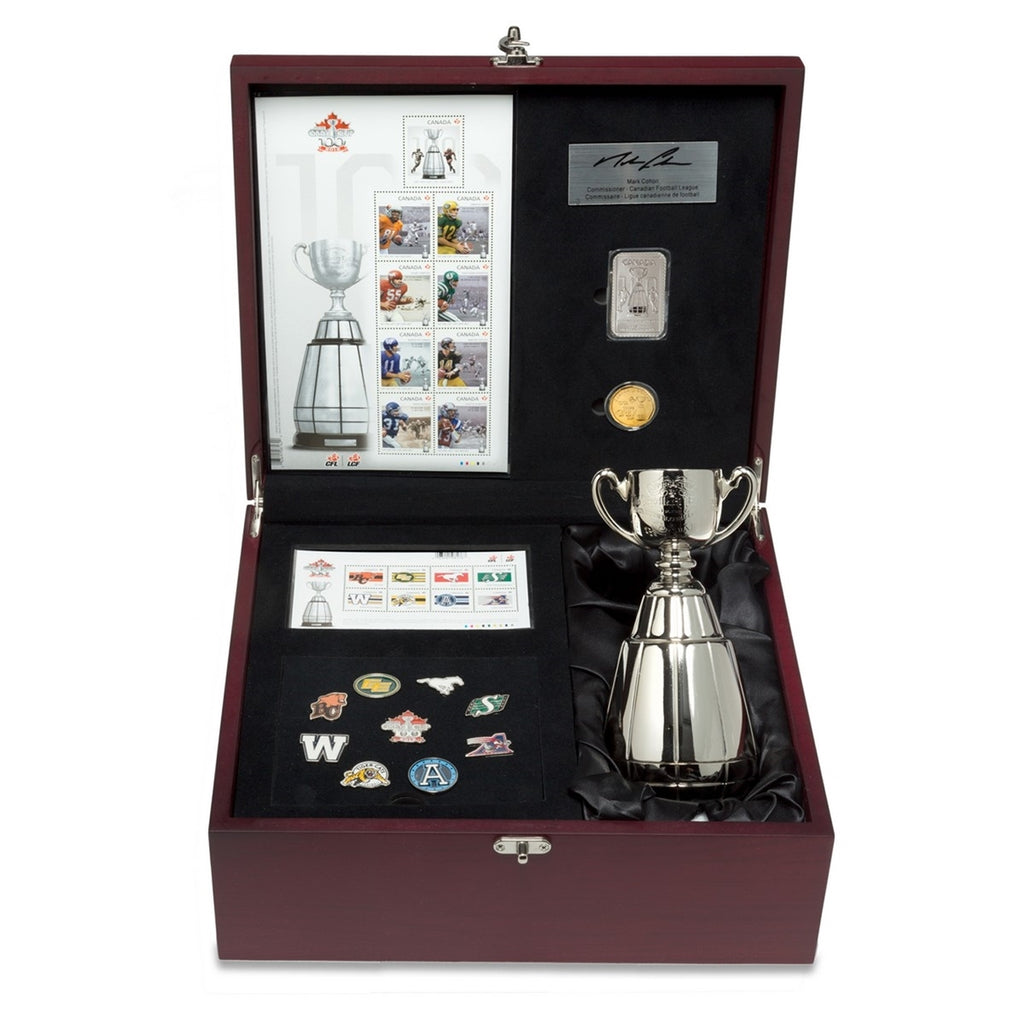 2012 Grey Cup 100th Anniversary Ultimate CFL Fan Set (Outer Cardboard sleeve has a small tear)