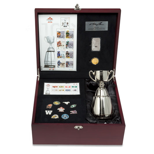 2012 Grey Cup 100th Anniversary Ultimate CFL Fan Set (Outer Cardboard sleeve has a small tear)