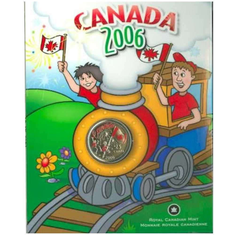 2006 Canada Day Coloured 25 Cents & Activity Set