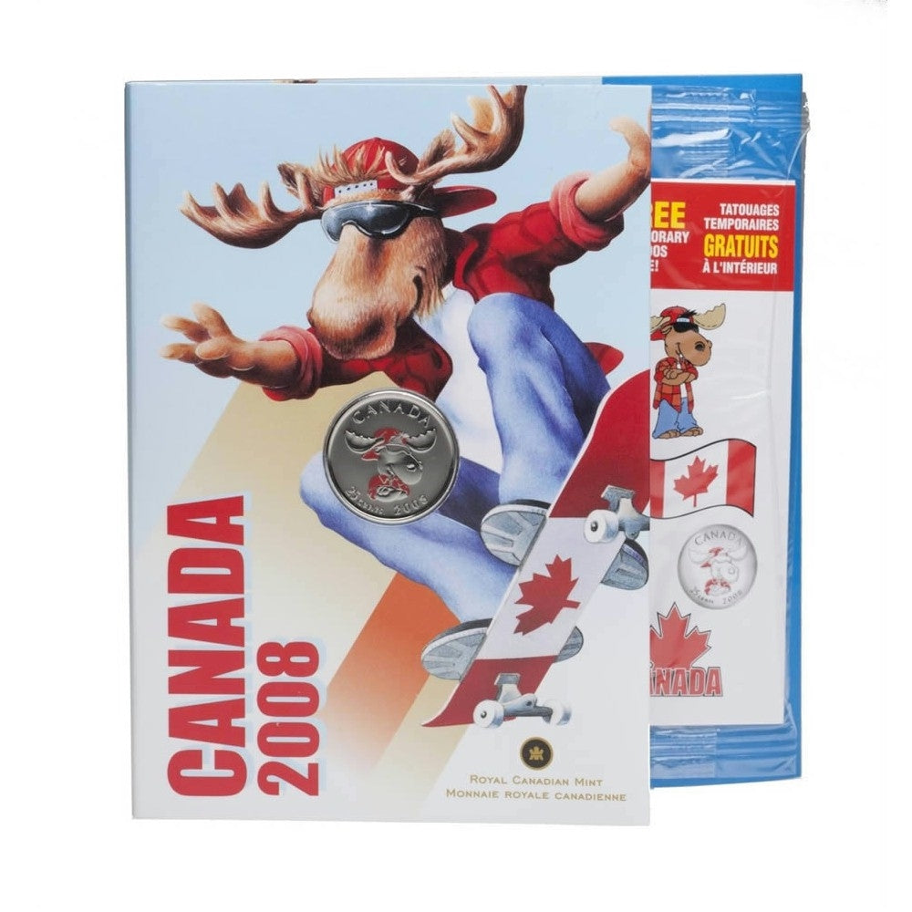 2008 Canada Day Coloured 25 Cents & Activity Set
