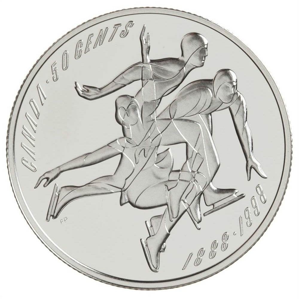 1998 Canada 50-cent First Figure Skating Championships Sterling Silver