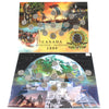 Pair of 1999 & 2000 Canada 13-coin Millennium 25-cent & Two Dollar Map Boards, 2Pcs