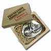 Monarch Triceratops Dinosaur Fossil 3oz Silver Bar (No Tax) Toned