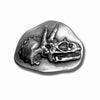 Monarch Triceratops Dinosaur Fossil 3oz Silver Bar (No Tax) Toned