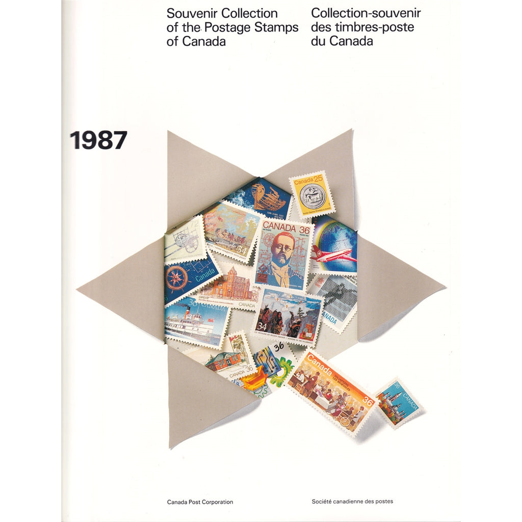 1987 Canada Post Annual Souvenir Collection of Stamps in Book (Light wear)