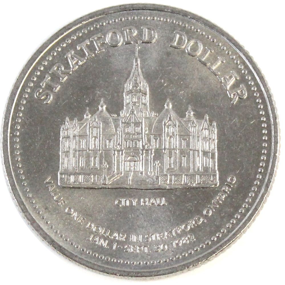 1982 Stratford, ON, 150th Anniversary Trade Dollar Token