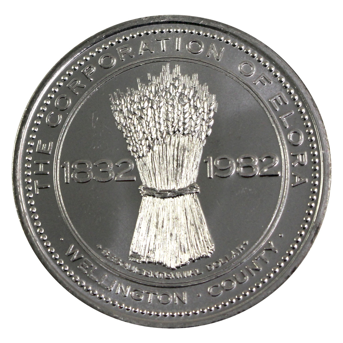 1982 Elora, ON, Sesquicentennial Dollar Trade Token
