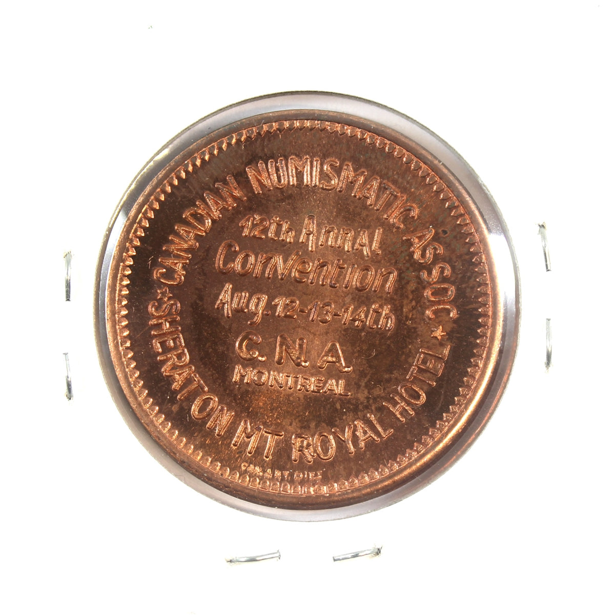 1965 CNA 12th Annual Convention, Montreal, Medallion: RCM Sold $20M PL Sets in 4 Hours