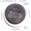 1982 Woodstock, ON,  Dairy County Dollar Trade Token: Courthouse & Snow Countess Cow