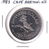 1983 Cape Breton, Nova Scotia, MacPuffin Dollar Trade Token: Intl Gathering of Clans