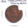 1933 Owen Sound, Ontario, International Plowing Match Medallion (May have spot)